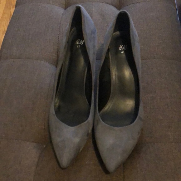 H&M Shoes - H&M Grey Heels. Never worn. Sz 9.5